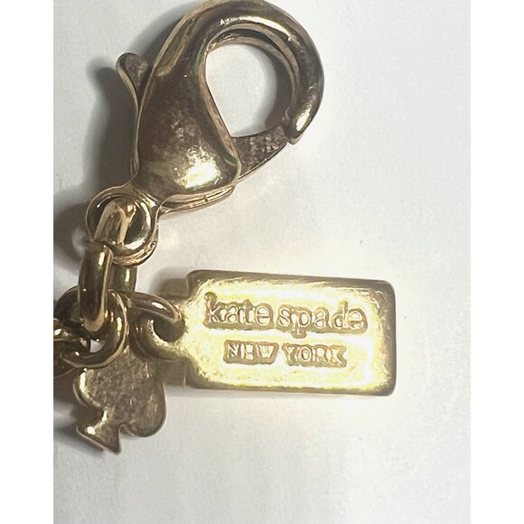 Kate Spade Necklace Snowy Nights Blue Crystal Floral Cluster Rose Gold Tone - Picture 8 of 8